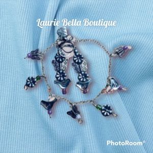 Flower Butterfly Bird Bracelet Set